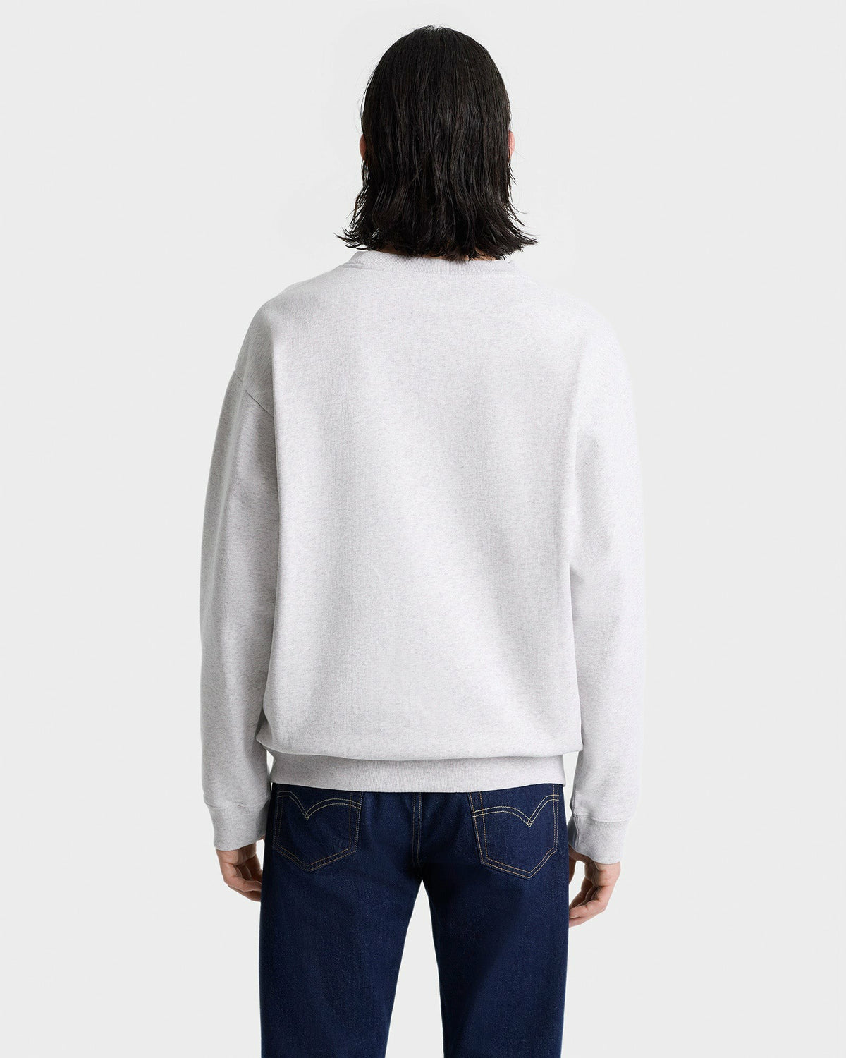 Sporty & Rich NY Minute Crewneck - Heather Gray/Navy
