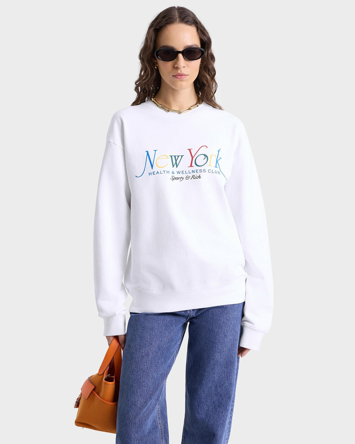 Sporty & Rich NY 94 Crewneck - White/Multi