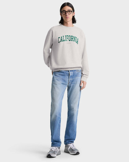 Sporty & Rich California Crewneck - Heather Gray/Alpine
