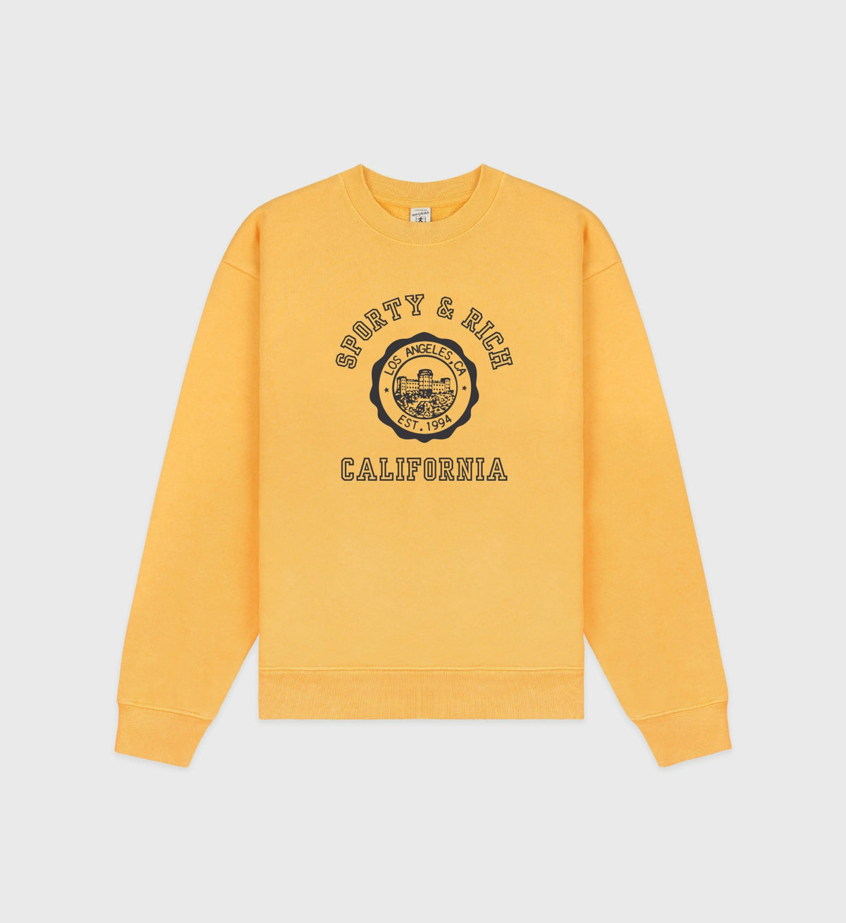 Sporty & Rich California Emblem Crewneck - Faded Gold