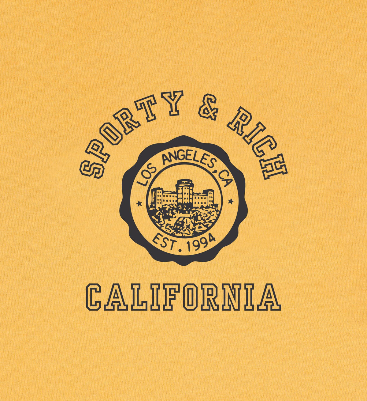 Sporty & Rich California Emblem Crewneck - Faded Gold