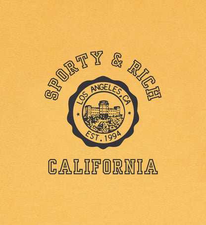 Sporty & Rich California Emblem Crewneck - Faded Gold