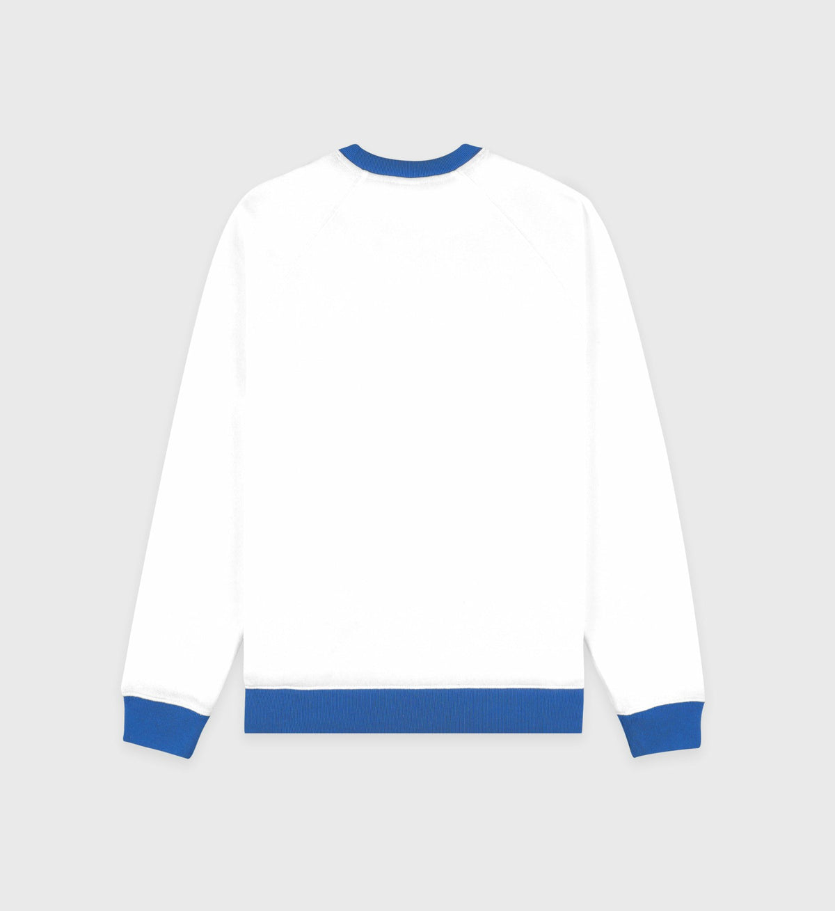 Sporty & Rich SR Runner Soft Crewneck - White/Team Blue