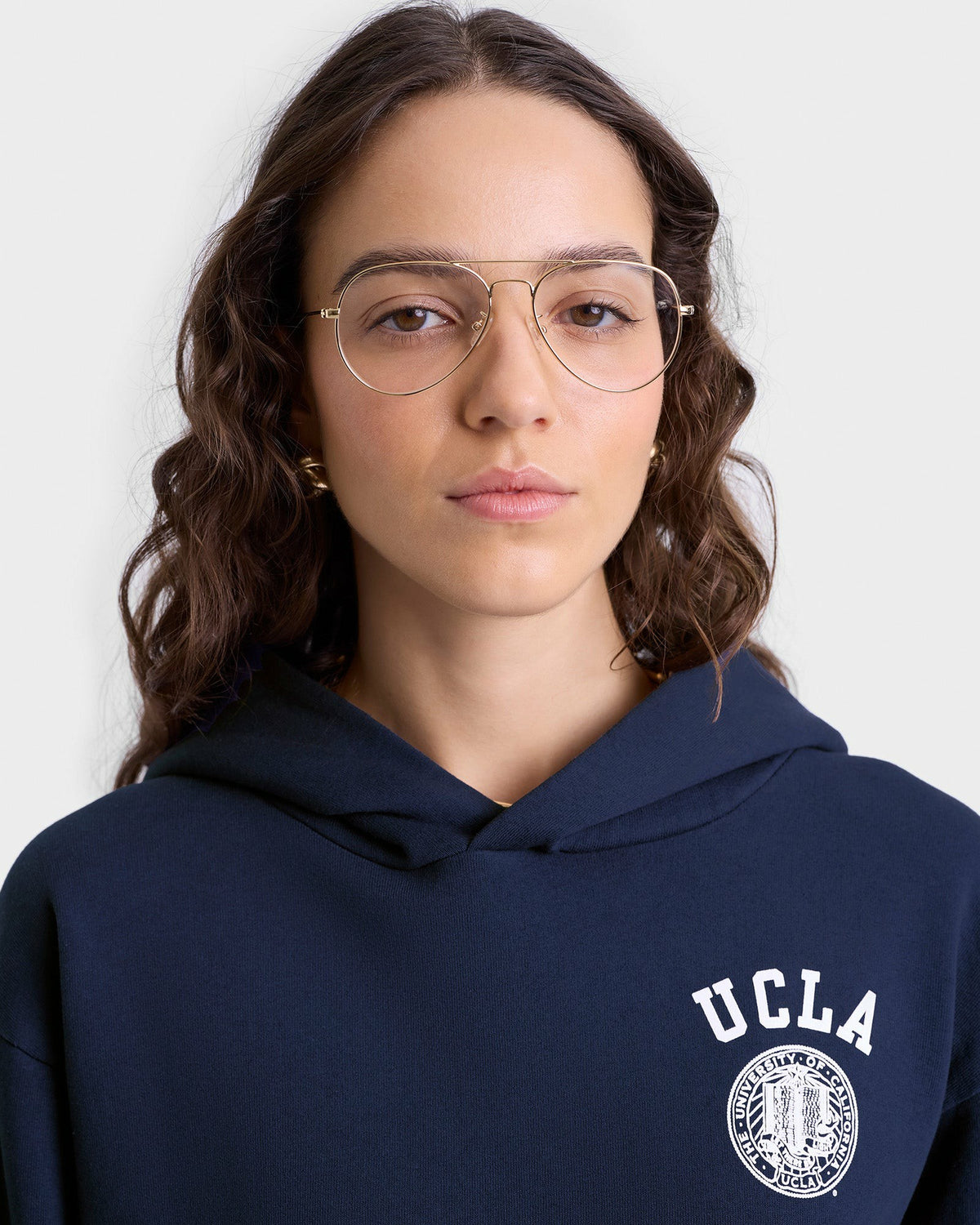 Sporty & Rich UCLA Crest Hoodie - Navy/White