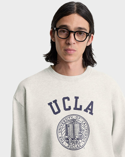 Sporty & Rich UCLA Crest Crewneck - Heather Gray/Navy