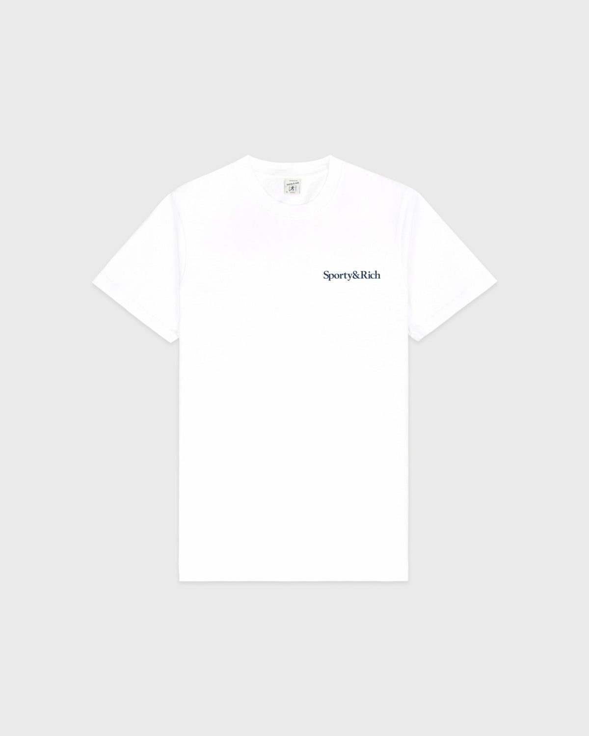 Sporty & Rich Drink More Water T-Shirt - White/Light Navy