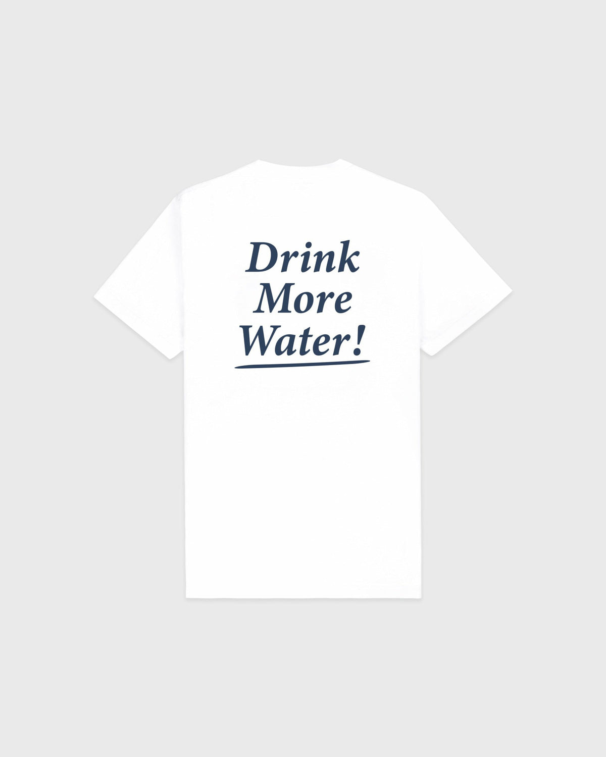 Sporty & Rich Drink More Water T-Shirt - White/Light Navy