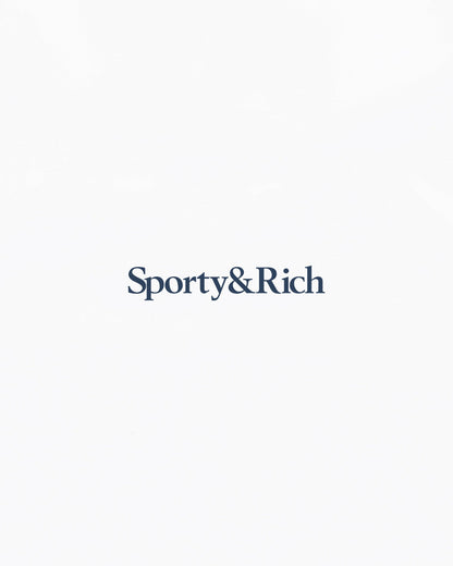Sporty & Rich Drink More Water T-Shirt - White/Light Navy