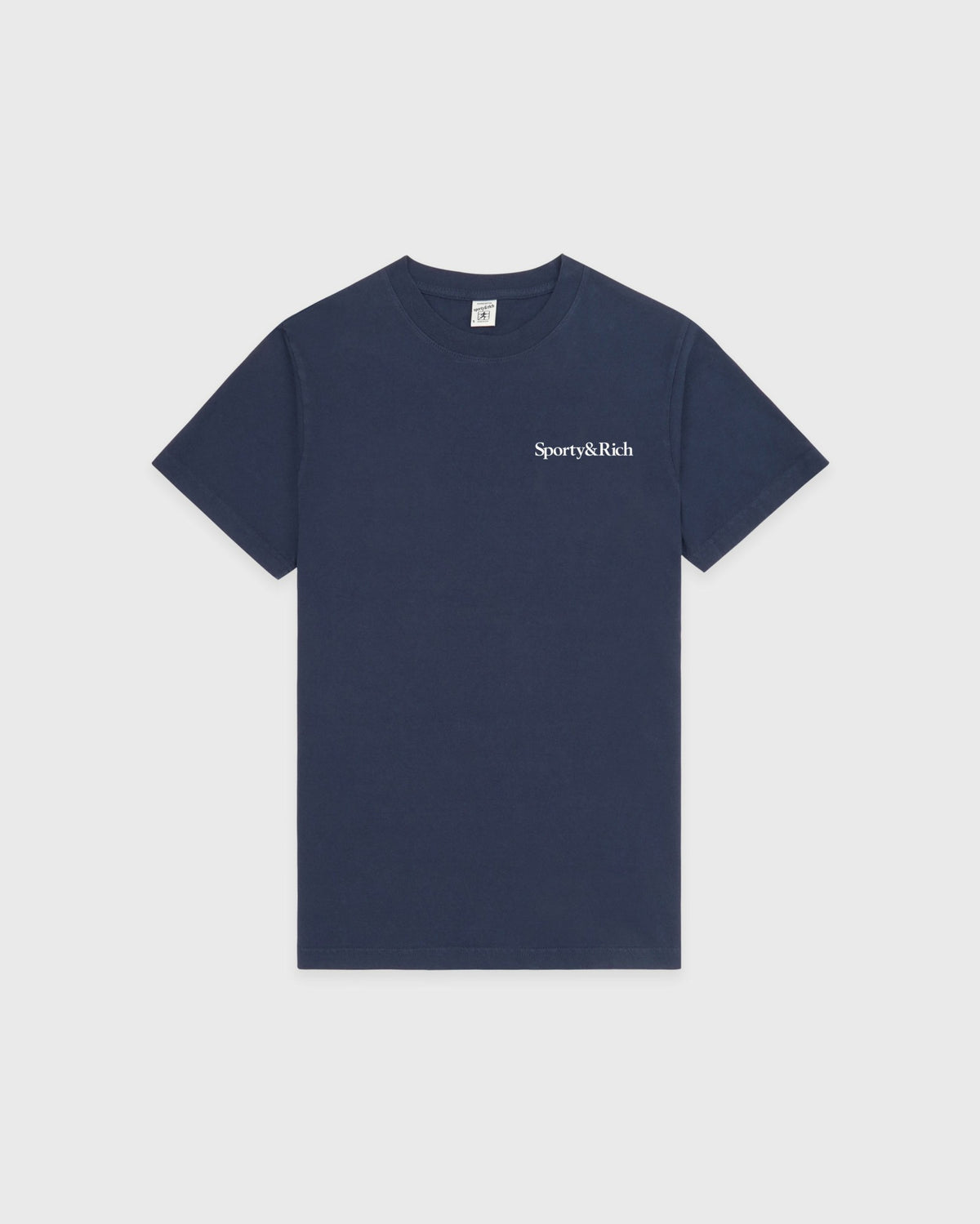 Sporty & Rich Drink More Water T-Shirt - Light Navy/White