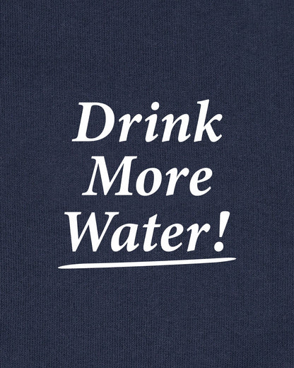 Sporty & Rich Drink More Water T-Shirt - Light Navy/White
