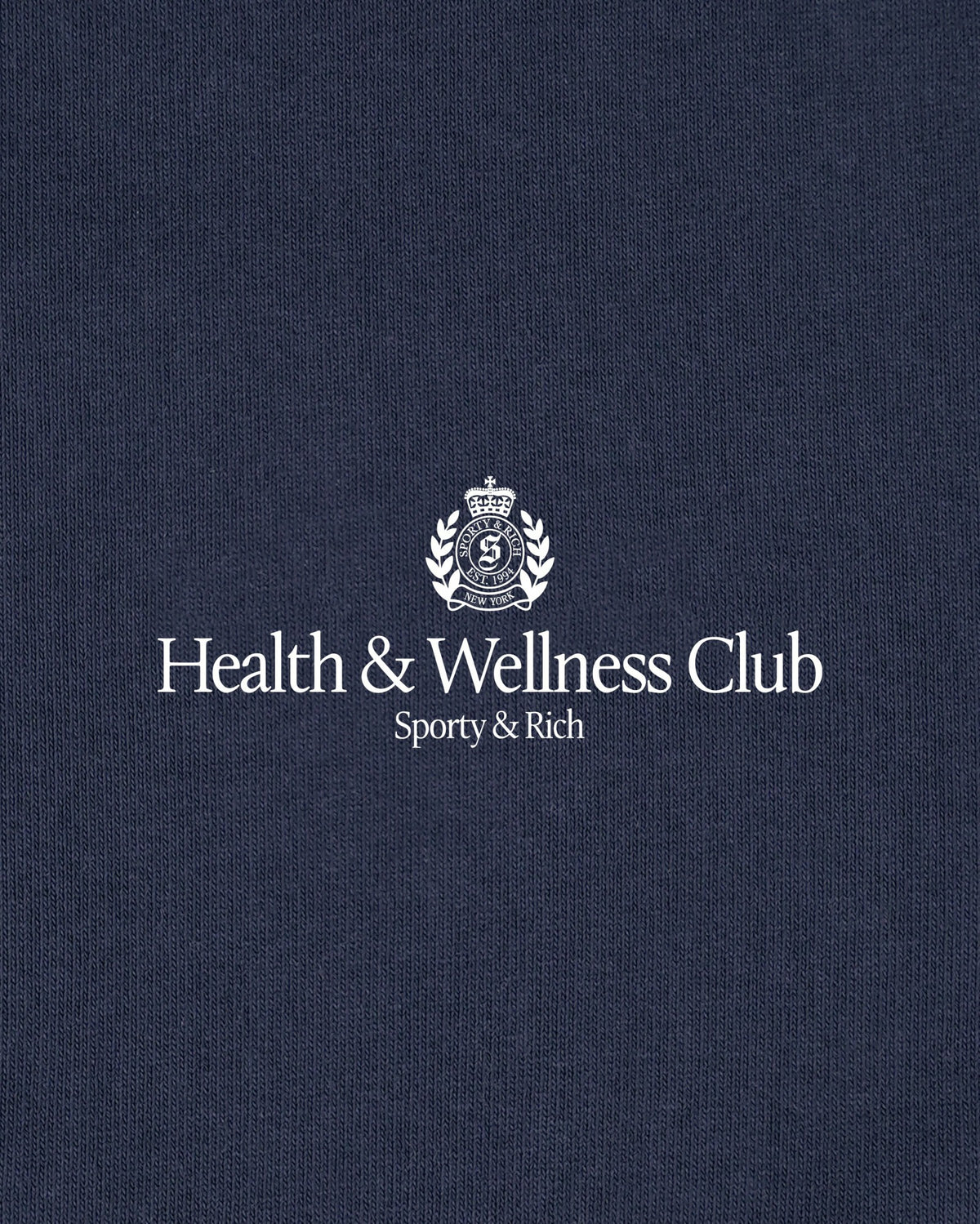 Sporty & Rich H&W Crest T-Shirt - Light Navy/White