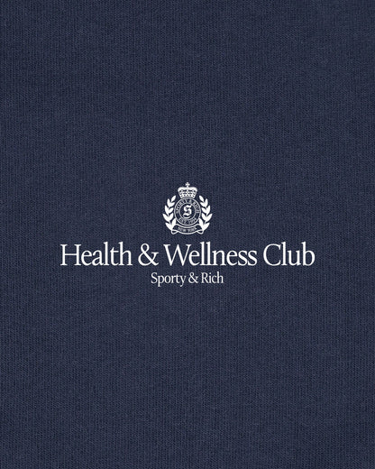 Sporty & Rich H&W Crest T-Shirt - Light Navy/White