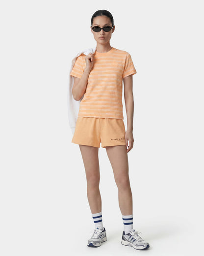 Sporty & Rich NY Crest T-Shirt - Limone Striped/Limone