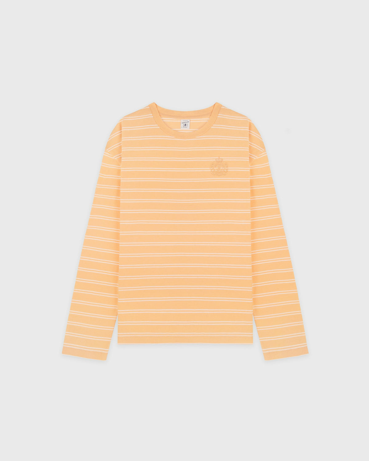 Sporty & Rich NY Crest Easy Longsleeve - Limone Striped/Limone
