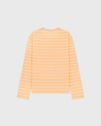 Sporty & Rich NY Crest Easy Longsleeve - Limone Striped/Limone
