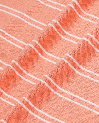Sporty & Rich NY Crest Easy Longsleeve - Flamingo Striped/Flamingo