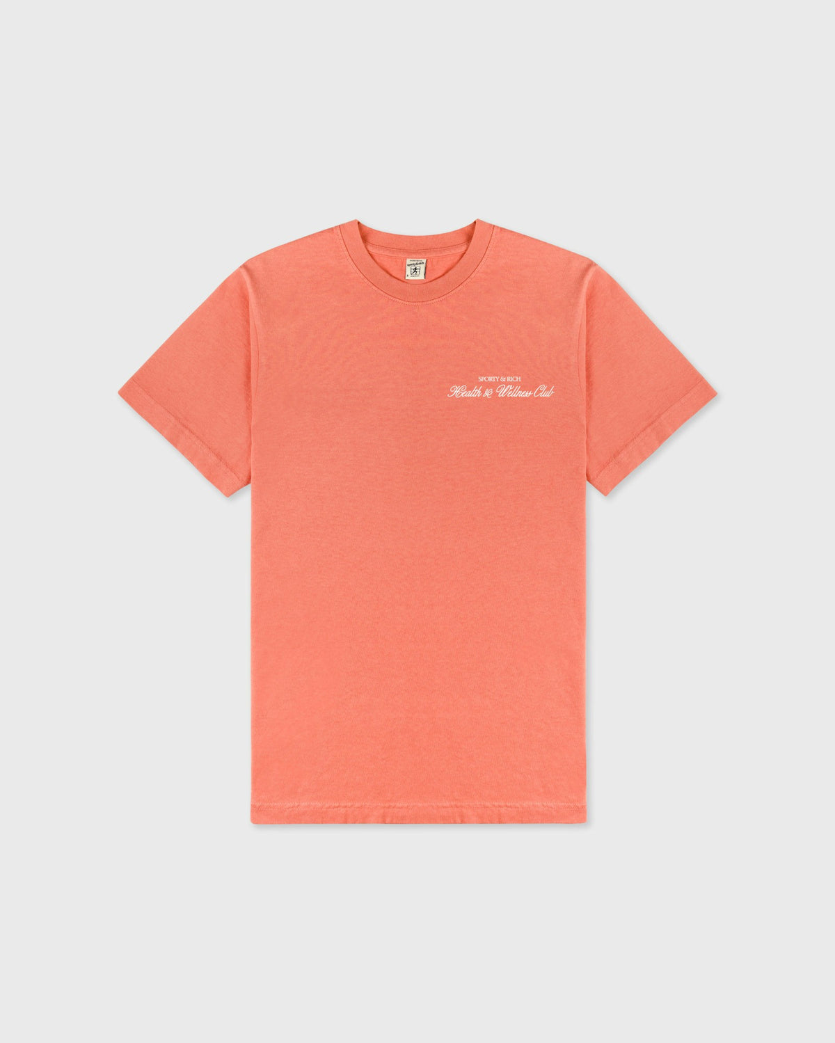 Sporty & Rich H&W Club T-Shirt - Flamingo/White