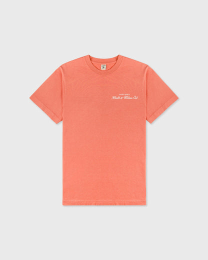 Sporty & Rich H&W Club T-Shirt - Flamingo/White