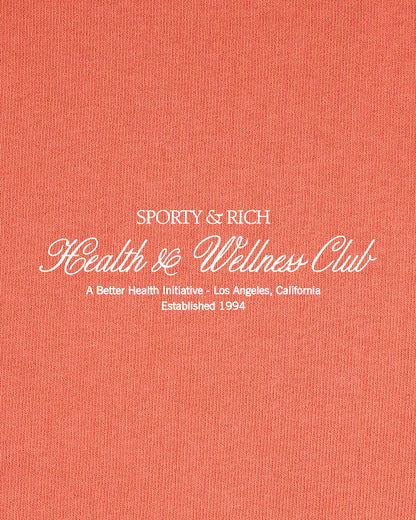 Sporty & Rich H&W Club T-Shirt - Flamingo/White