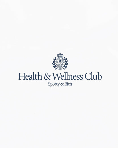 Sporty & Rich H&W Crest T-Shirt - White/Light Navy
