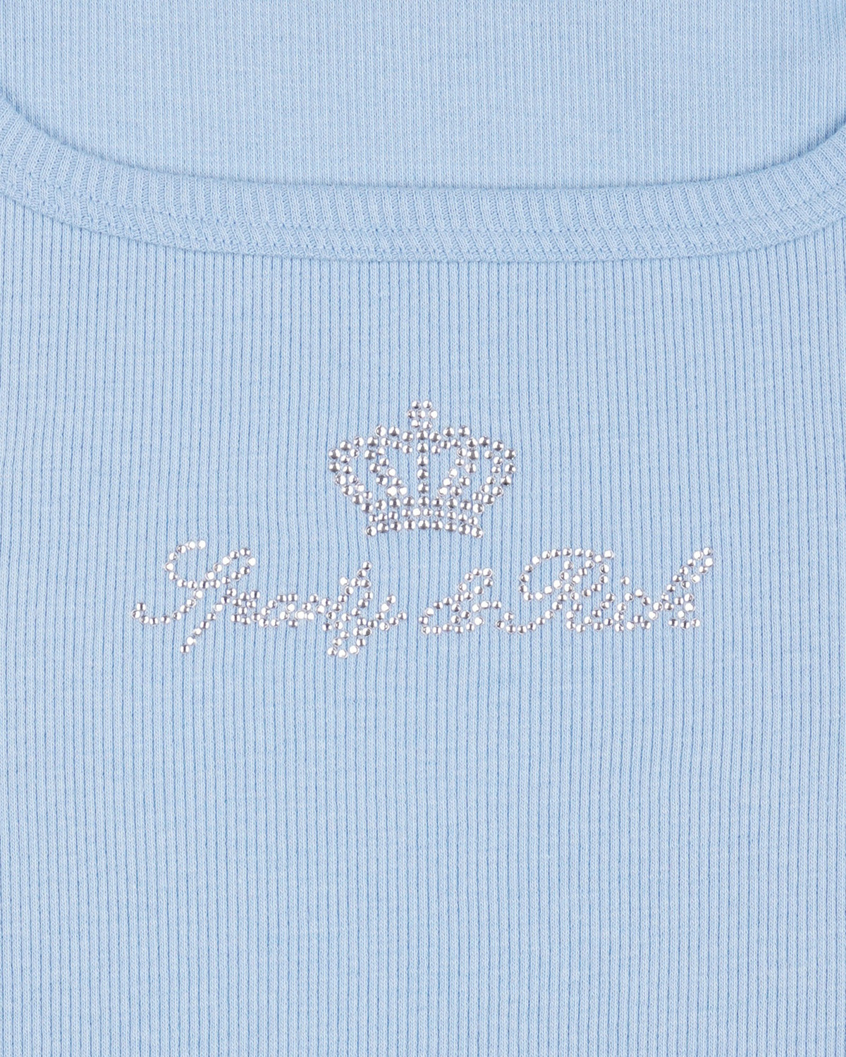 Sporty & Rich Juicy Crown Ribbed Tank - Sky Blue