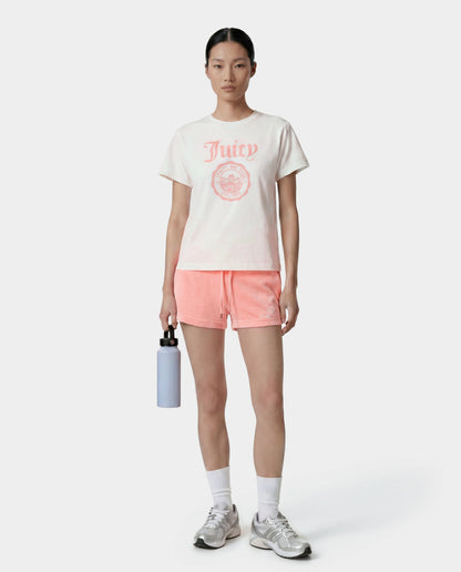 Sporty & Rich Juicy Emblem Essentials Tee - White/Rose