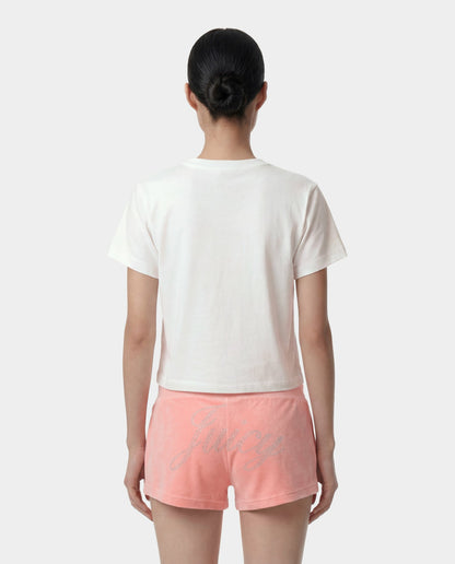 Sporty & Rich Juicy Emblem Essentials Tee - White/Rose