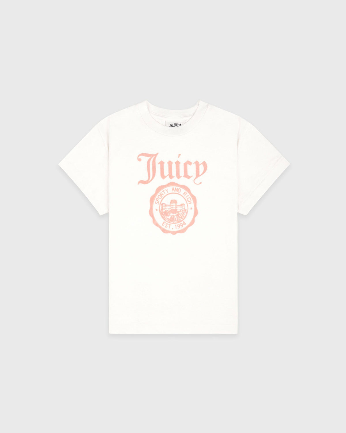 Sporty & Rich Juicy Emblem Essentials Tee - White/Rose