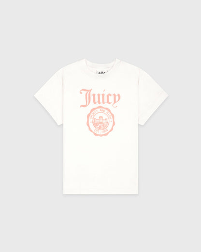 Sporty & Rich Juicy Emblem Essentials Tee - White/Rose