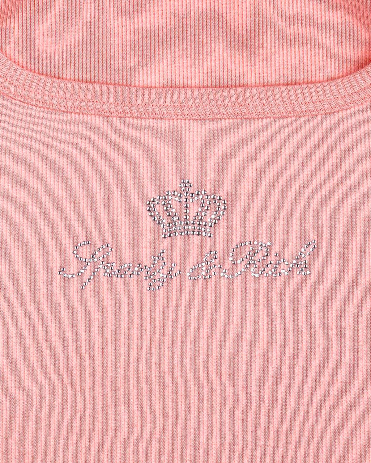Sporty & Rich Juicy Crown Ribbed Tank - Rose