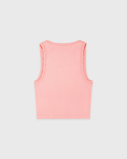 Sporty & Rich Juicy Crown Ribbed Tank - Rose
