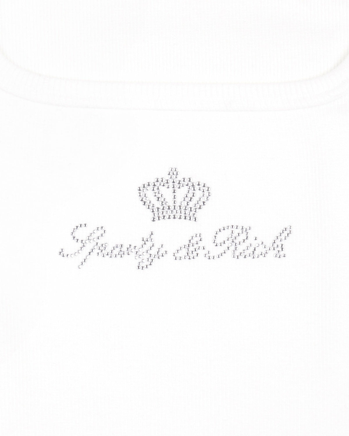 Sporty & Rich Juicy Crown Ribbed Tank - White