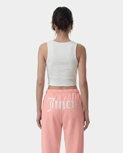 Sporty & Rich Juicy Crown Ribbed Tank - White
