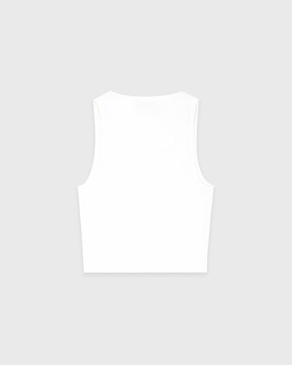 Sporty & Rich Juicy Crown Ribbed Tank - White