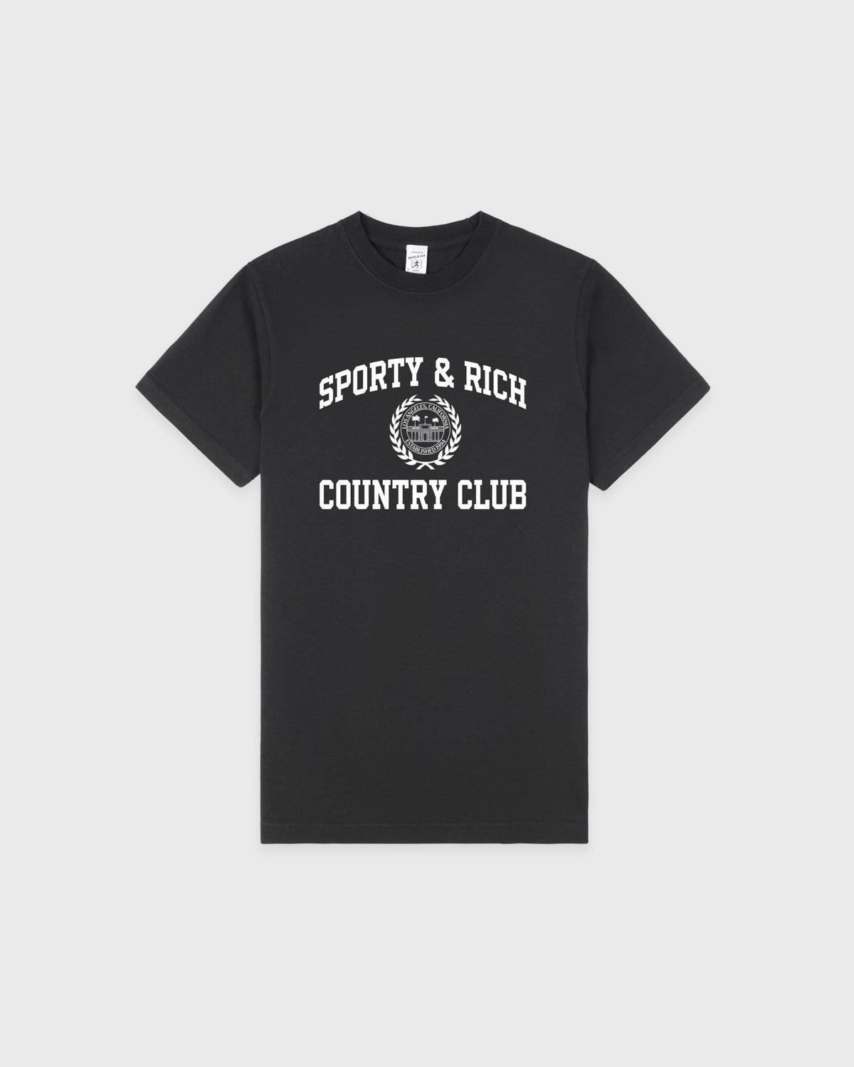 Sporty & Rich Varsity Crest T-Shirt - Carbon