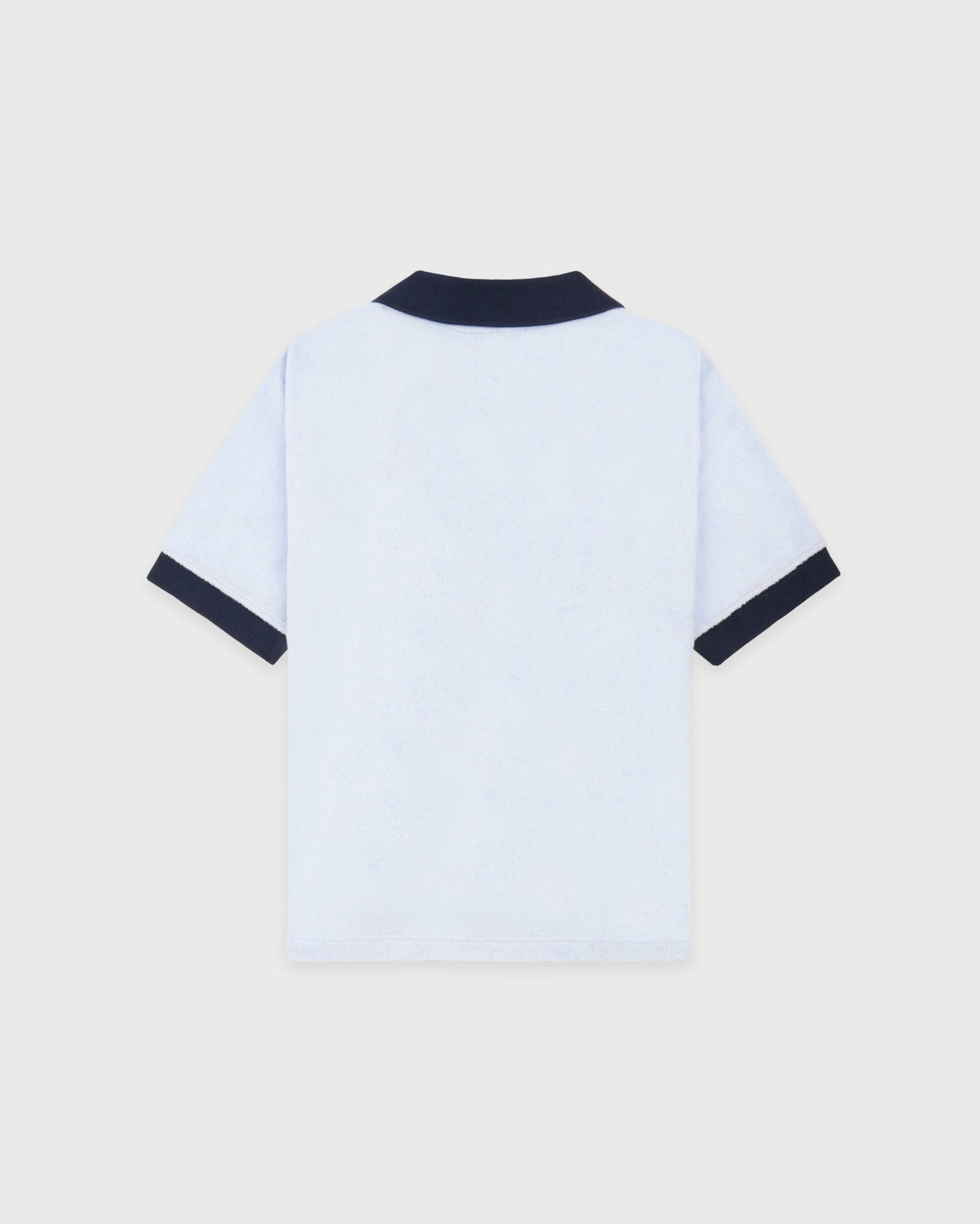 Sporty & Rich Signature Logo Terry Polo - Ciel/Navy