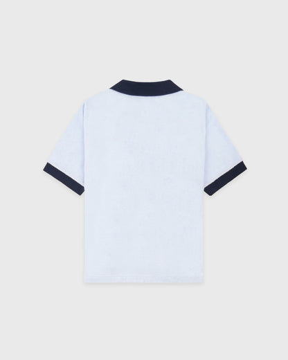 Sporty & Rich Signature Logo Terry Polo - Ciel/Navy