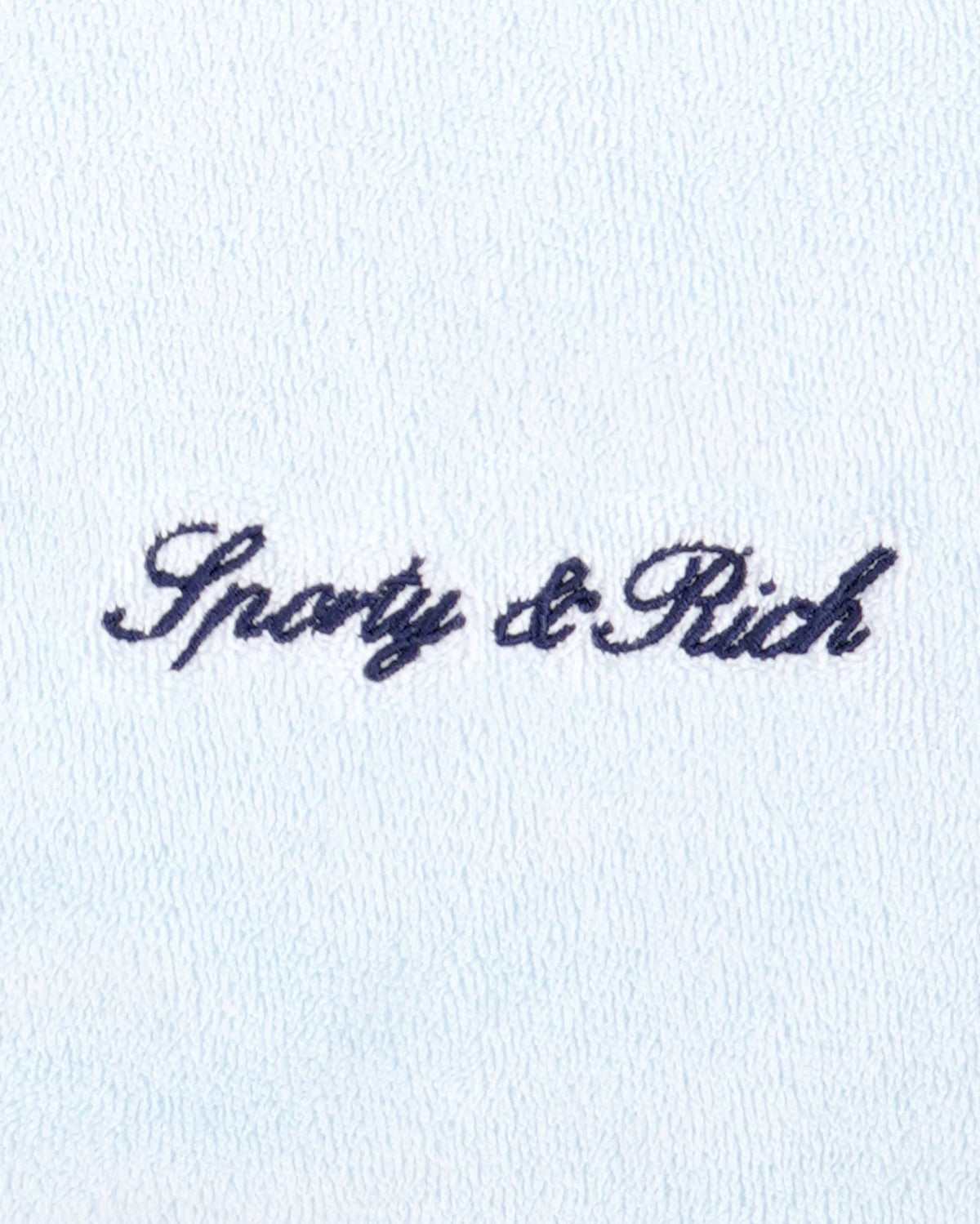 Sporty & Rich Signature Logo Terry Polo - Ciel/Navy