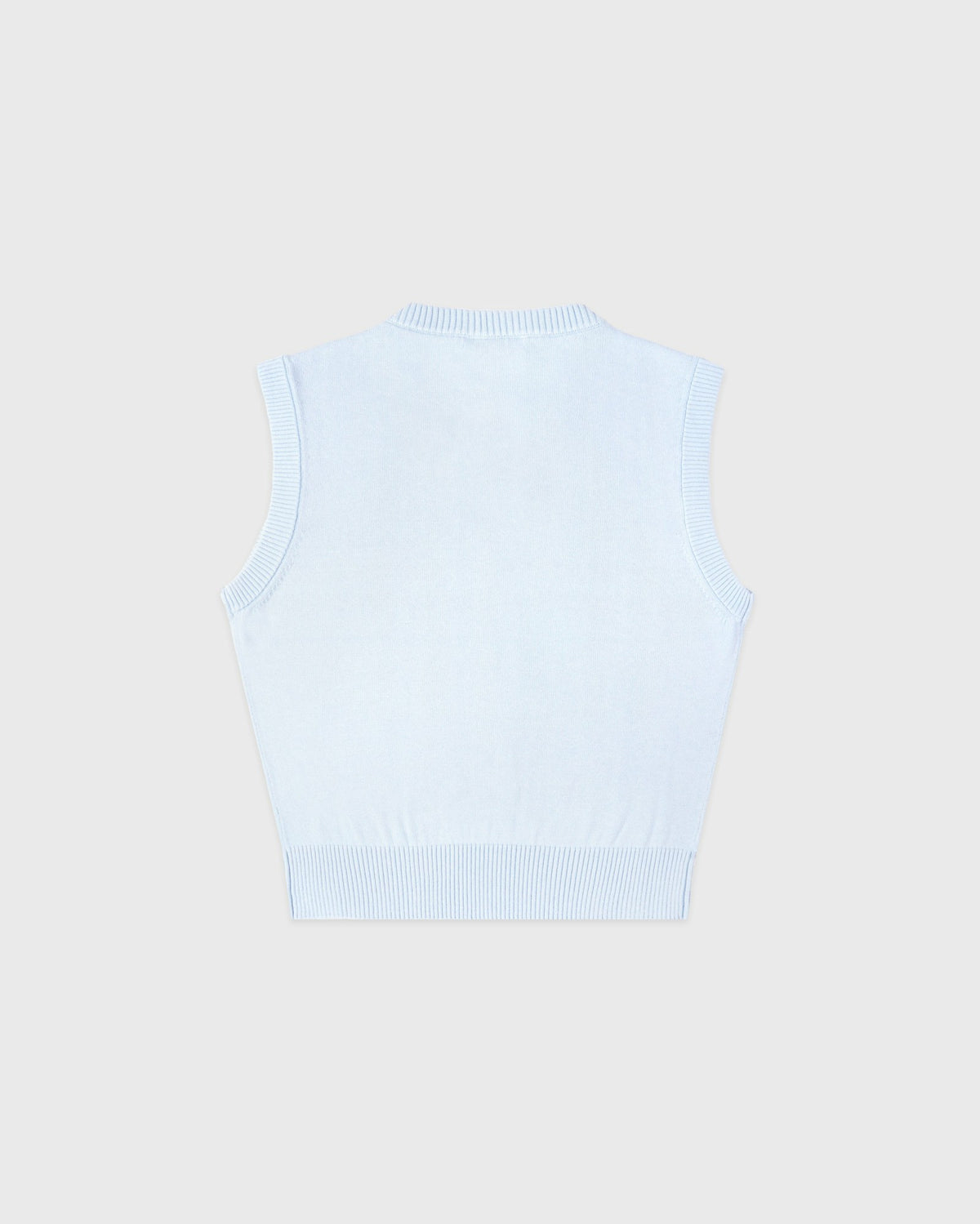 Sporty & Rich Signature Logo Knitted Vest - Ciel/Navy