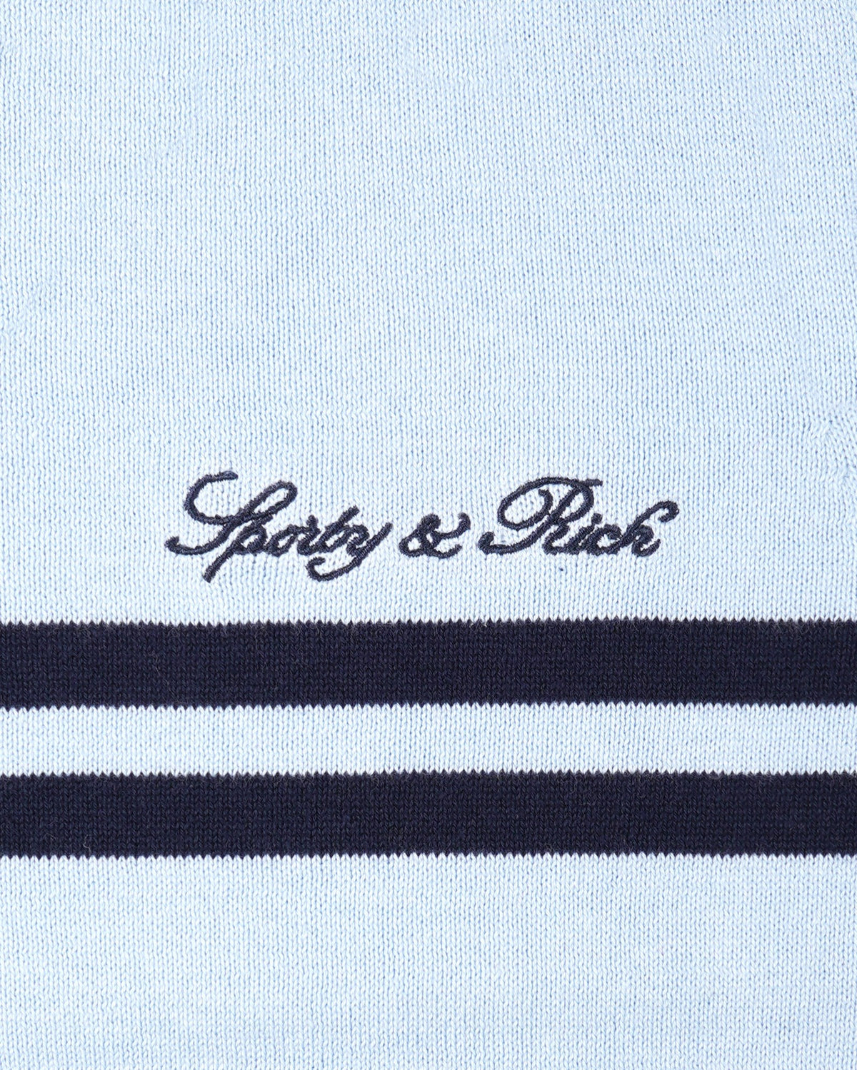 Sporty & Rich Signature Logo Knitted Vest - Ciel/Navy