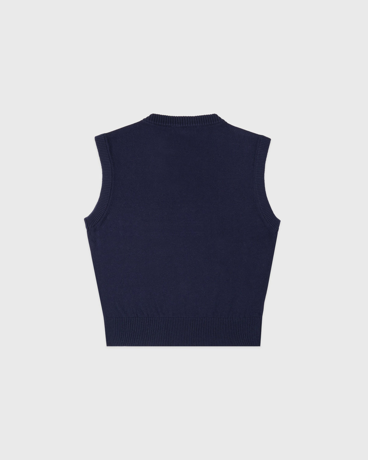 Sporty & Rich Signature Logo Knitted Vest - Navy/White