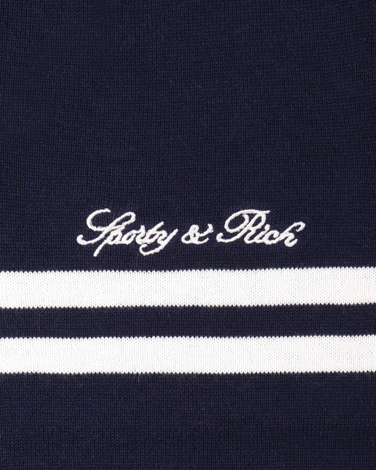 Sporty & Rich Signature Logo Knitted Vest - Navy/White