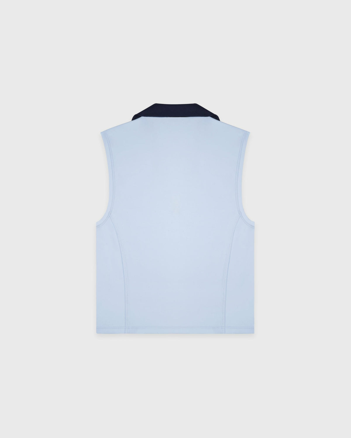 Sporty & Rich Signature Logo Sports Polo Vest - Ciel/Navy