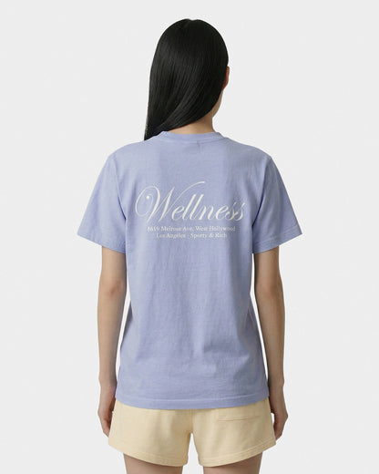 Sporty & Rich Avenue T-Shirt - Periwinkle/White