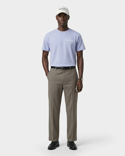 Sporty & Rich Avenue T-Shirt - Periwinkle/White