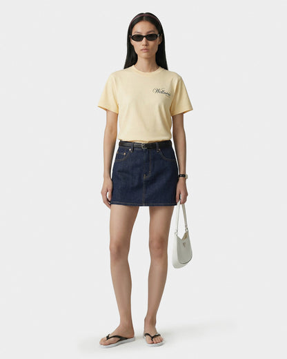 Sporty & Rich Avenue T-Shirt - Almond/Navy