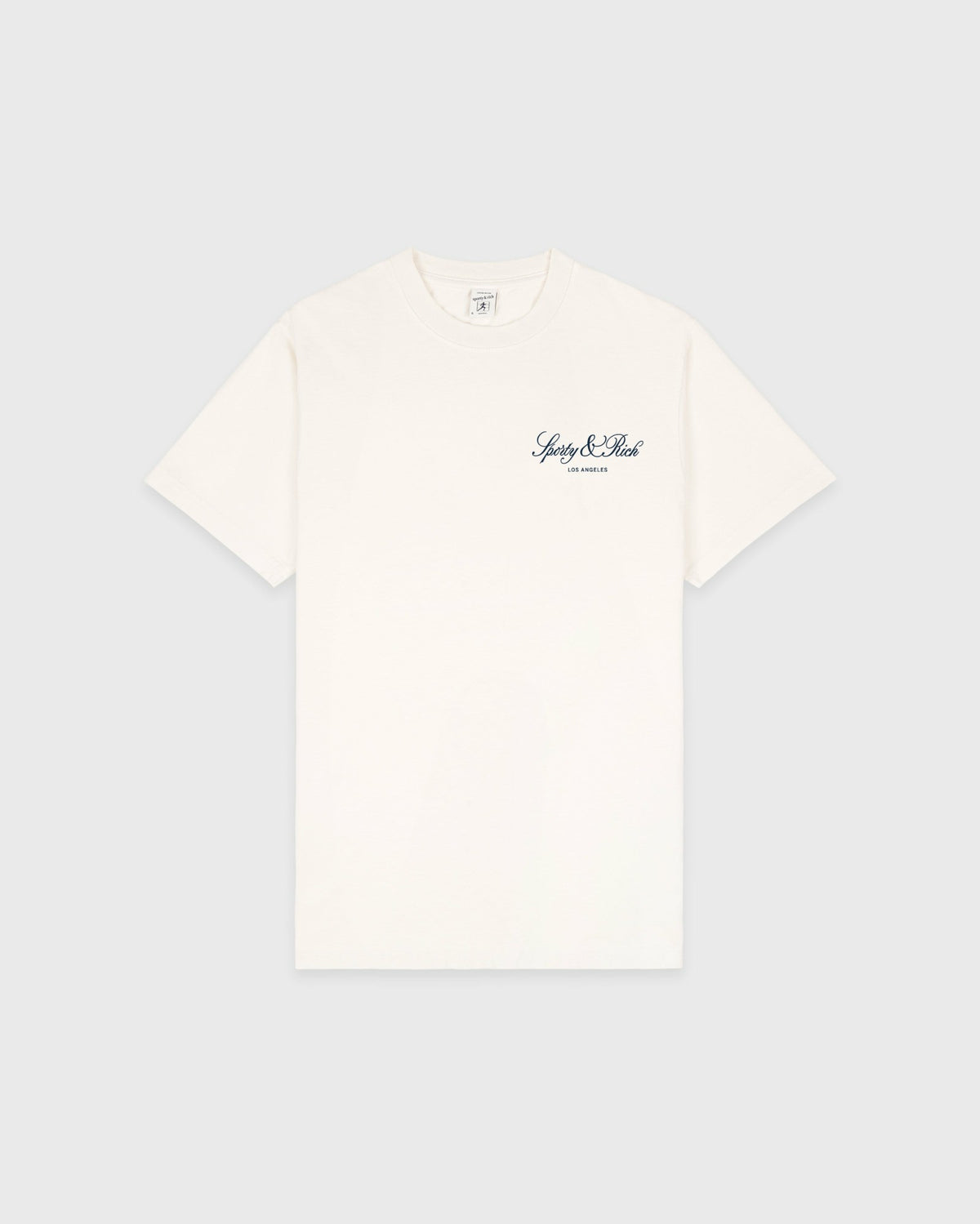 Sporty & Rich Vendome LA T-Shirt - Ecru/Navy