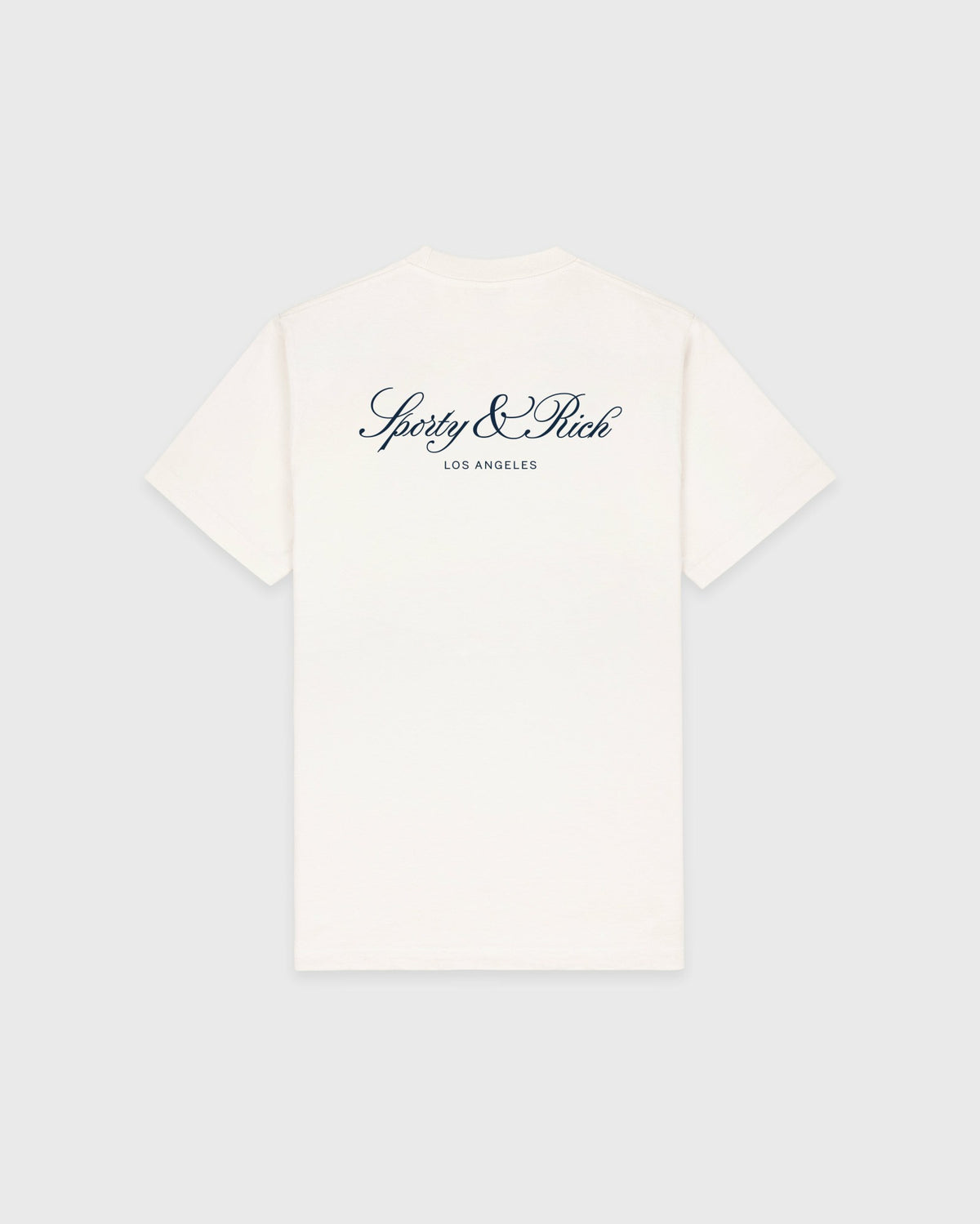 Sporty & Rich Vendome LA T-Shirt - Ecru/Navy