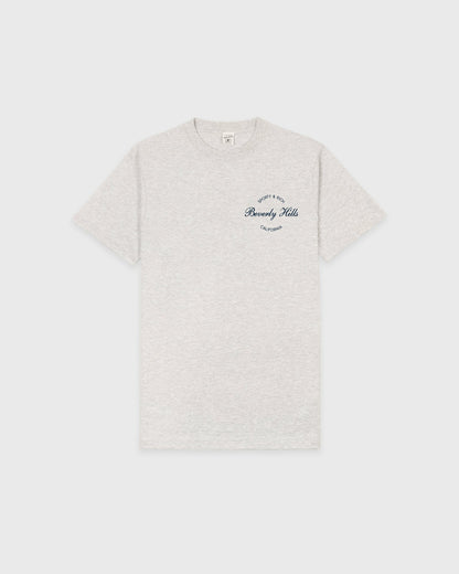 Sporty & Rich Beverly Script T-Shirt - Heather Gray/Navy