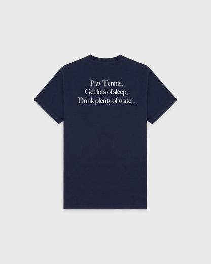 Sporty & Rich Play Tennis T-Shirt - Navy/White